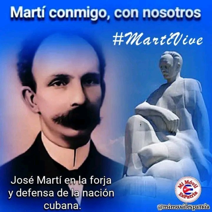 Un día como hoy pero del año 1853 nace José Martí, el más universal de los cubanos
#MartíVive
<a href="/Daymi_Prendes/">Daymi Prendes</a> <a href="/HXCuba/">HÉCTOR ESPINOSA</a> 
<a href="/Daymi_Prendes/">Daymi Prendes</a>