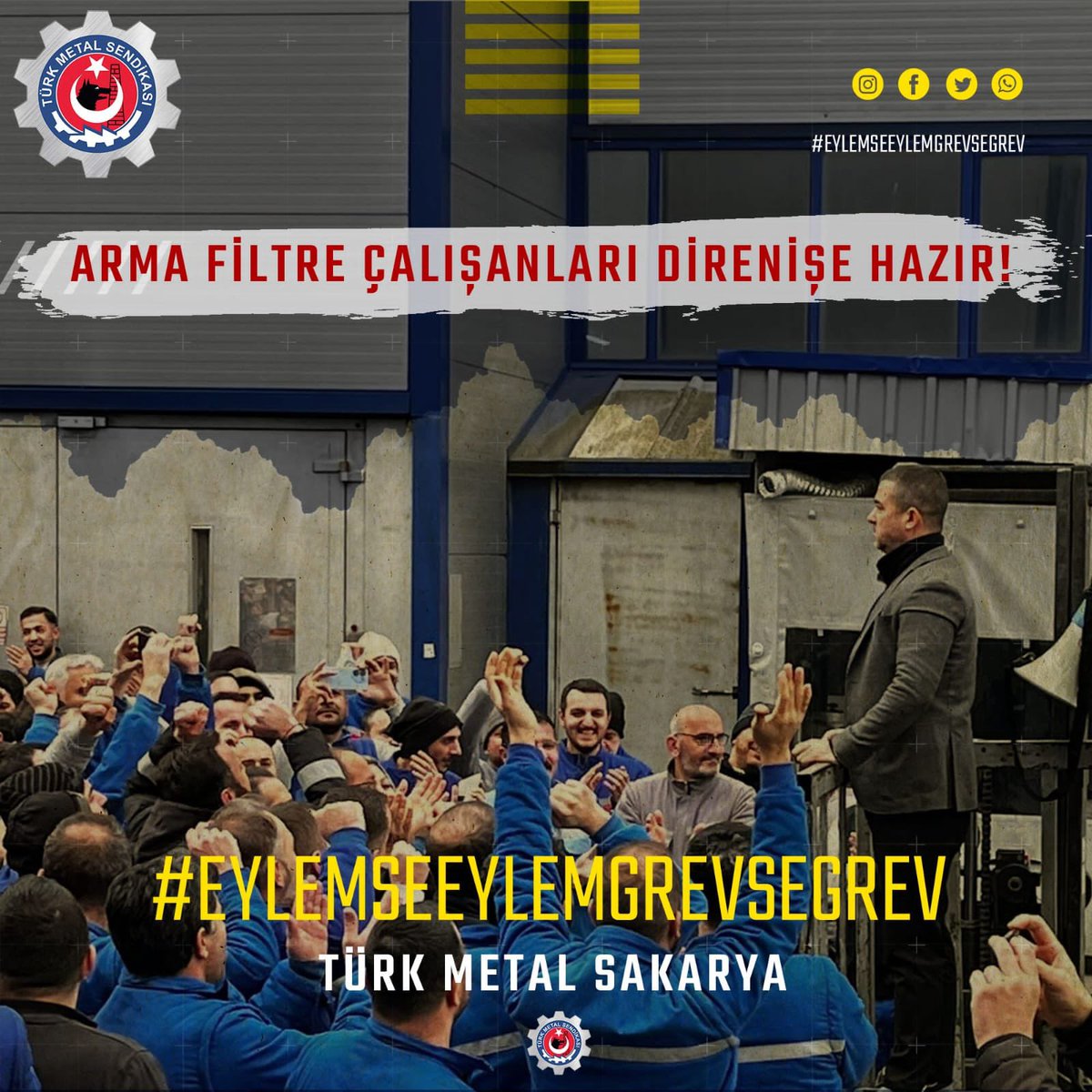 Biz salgın demeden, kriz demeden ürettik, çalıştık, alın teri döktük. #EylemseEylemGrevseGrev