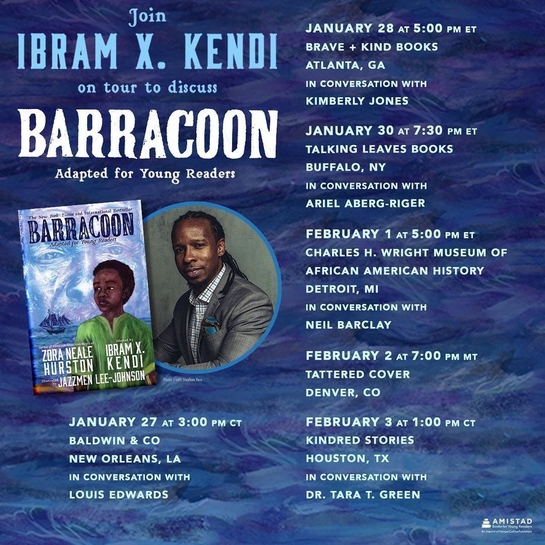 ibramxk's tweet photo. ATLANTA! I’m thrilled to speak today at 5 pm at the Fulton County Central Library. Talking all about #Barracoon with Kimberly Jones. Thank you at Brave & Kind Bookshop for hosting us! See everyone very soon.
Tickets: https://t.co/cHsYZcD6Yd https://t.co/0rythWRg02