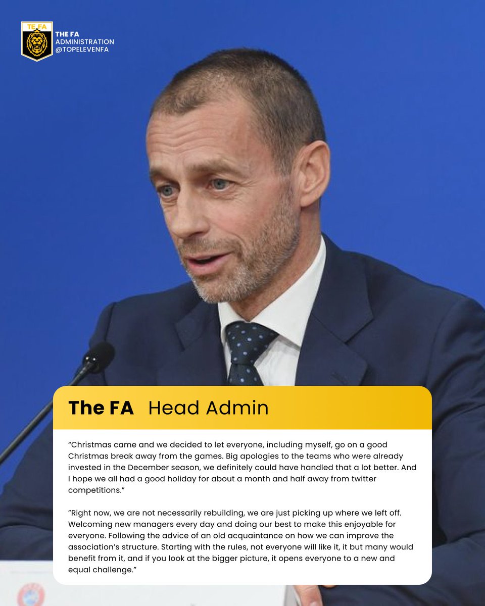 A few words from the head admin of The FA💐

#TopEleven