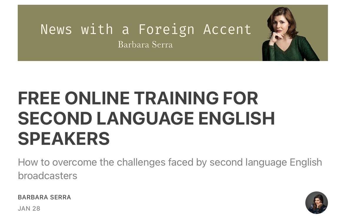 Nico Marini-Maio (@laniho) on Twitter photo barbaraserra.substack.com/p/free-online-ā¦
#foreignaccent #secondlanguagenews <a href="/BarbaraGSerra/">Barbara Serra</a> barbaraserra.substack.com/p/free-online-ā¦
#foreignaccent #secondlanguagenews <a href="/BarbaraGSerra/">Barbara Serra</a>