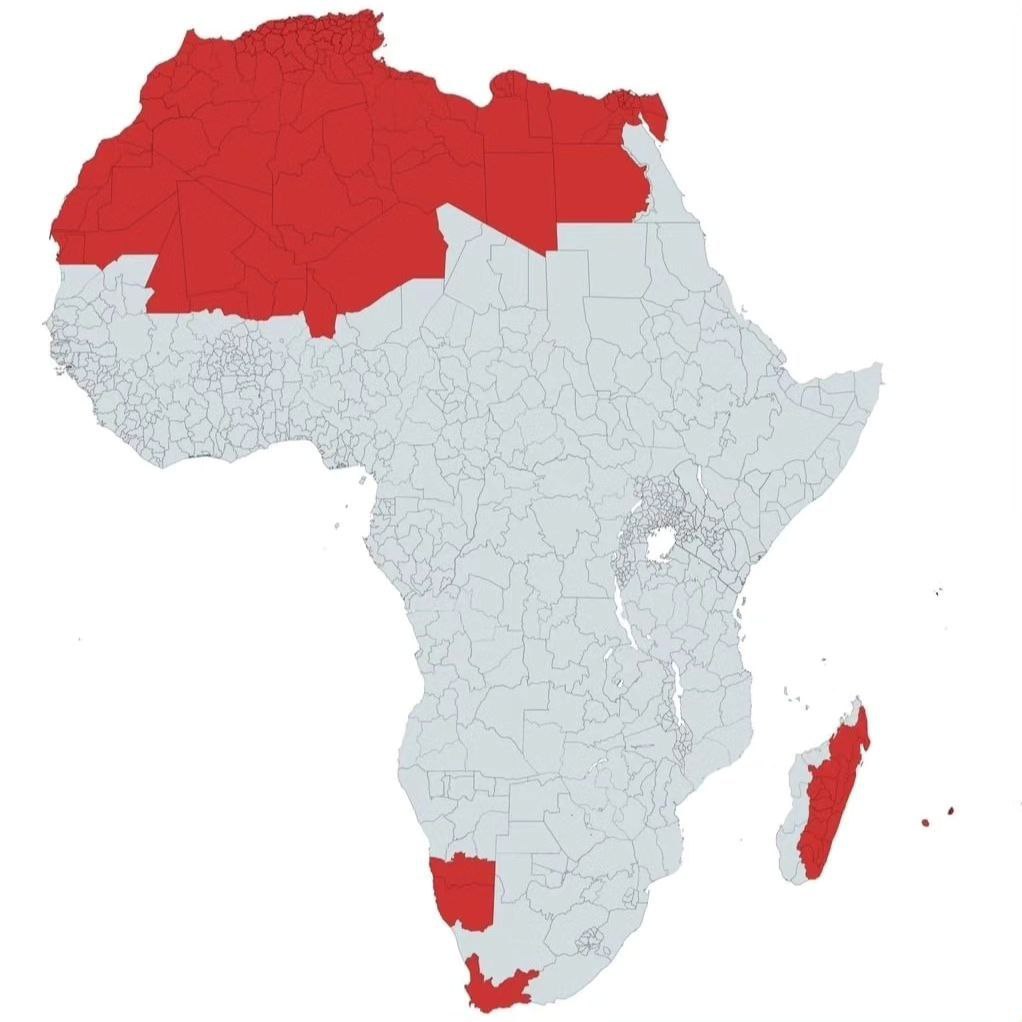 Non-Black Majority Areas in Africa
