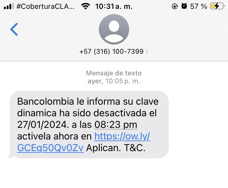Angysm's tweet image. Aviso de fraude, tengan cuidado @Bancolombia_Inv @Bancolombia