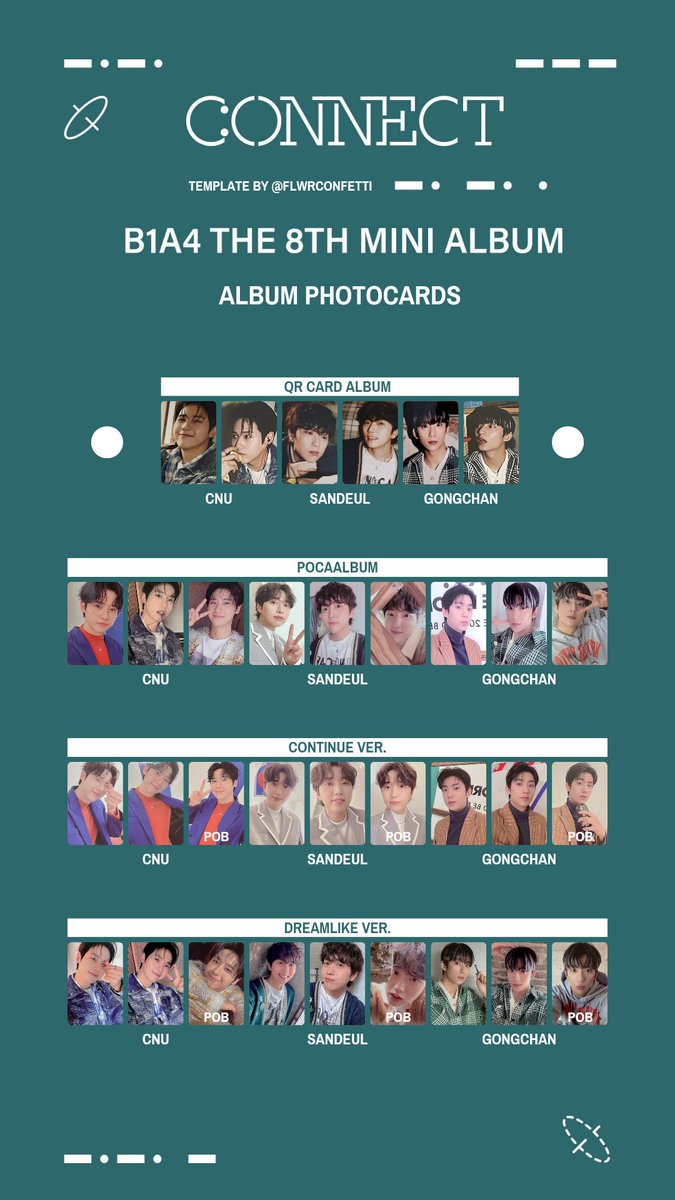 flwrconfetti's tweet photo. B1A4 | 비원에이포

"Connect" album photocard template 

complete: Jan 20th, 2024

B1A4 포카 | 비원에이포 포카 

#B1A4 #CNU #Sandeul #Gongchan https://t.co/nl4lhYtMzw