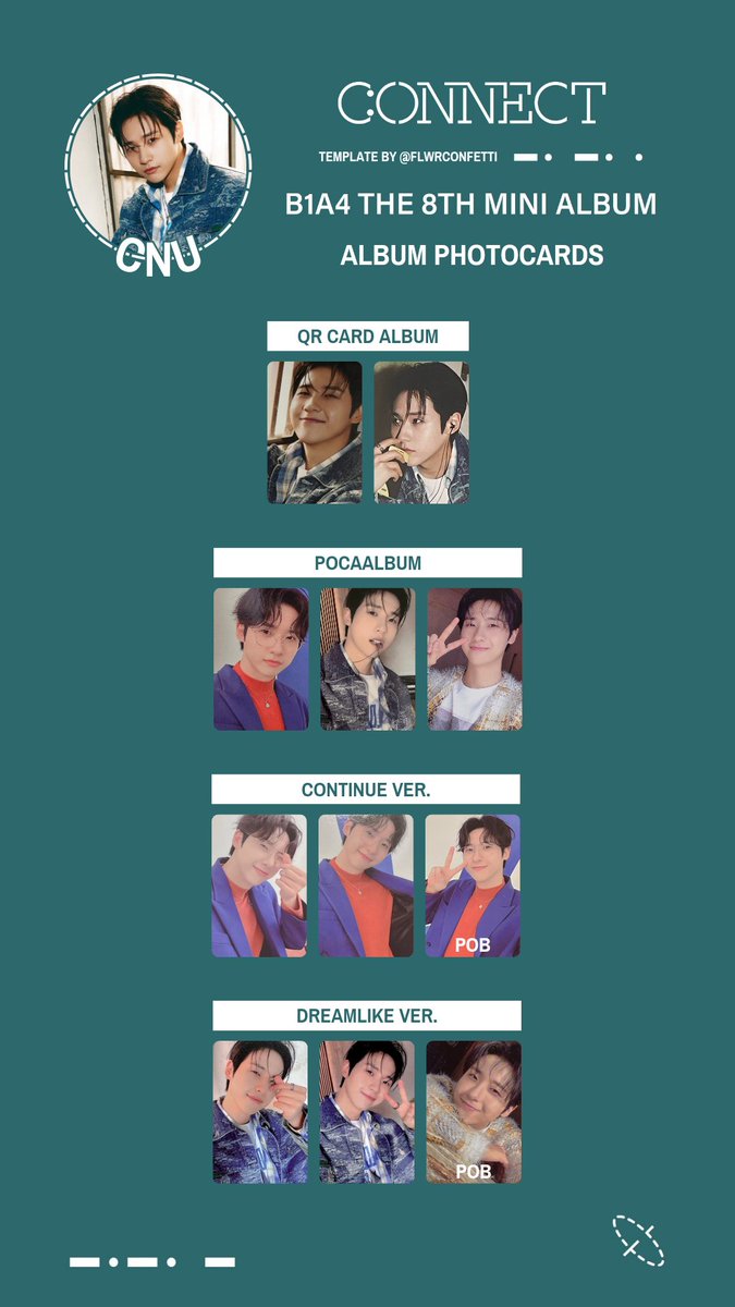 flwrconfetti's tweet photo. B1A4 | 비원에이포

"Connect" album photocard template 

complete: Jan 20th, 2024

B1A4 포카 | 비원에이포 포카 

#B1A4 #CNU #Sandeul #Gongchan https://t.co/nl4lhYtMzw