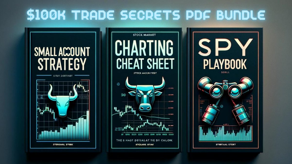 I finished the last 90 days making over $114,000 💰

I put together the ultimate digital trader bundle free 📚

❤️+ Retweet 🔄 + comment "2024"

I'll DM my 👇

💰Option Small Account Mastery
💰SPY Trading Playbook
💰Charting Cheat sheet 

Just make sure you're following me 😉