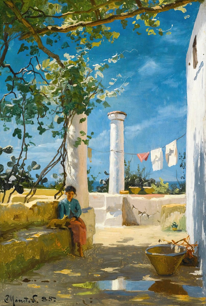 Summer in Capri, 1885 Peder Mørk Mønsted.