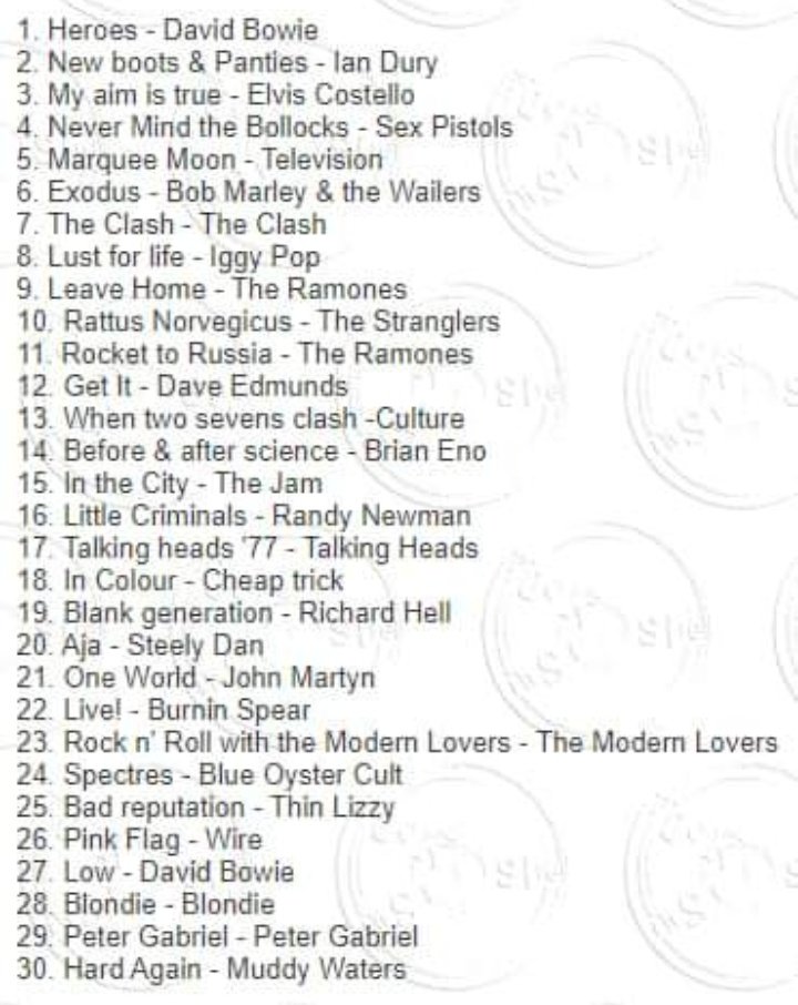 NME top 30 albums of 1977. What a year for quality music. 🤩