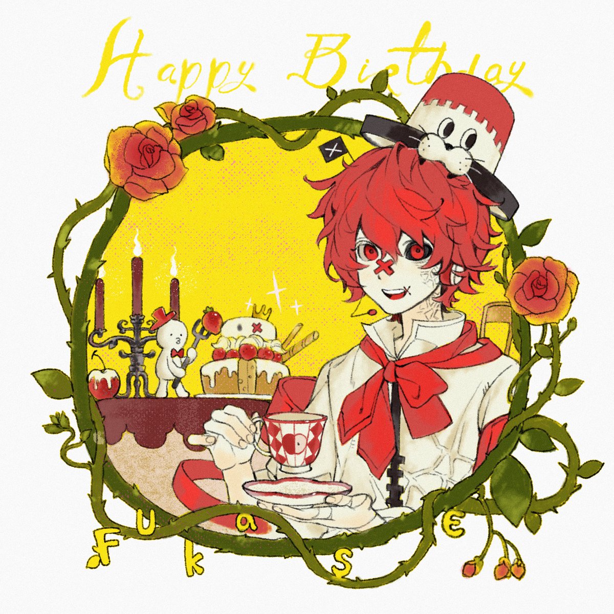Pch6W's tweet photo. #VOCALOID_Fukase誕生祭2024 
#Vocaloidfukase
生日快乐！！！🎉🎉❤️‍🩹 https://t.co/YTnpuS0ckL