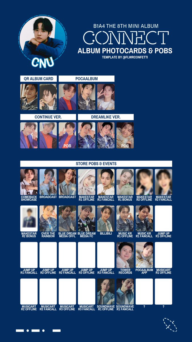 flwrconfetti's tweet photo. B1A4 | 비원에이포

"Connect" photocard template

Album • Pre-Order Benefits • Events

updated: Jan 28th, 2024

B1A4 포카 | 비원에이포 포카 

#B1A4 #CNU #Sandeul #Gongchan https://t.co/039lhC9jpr