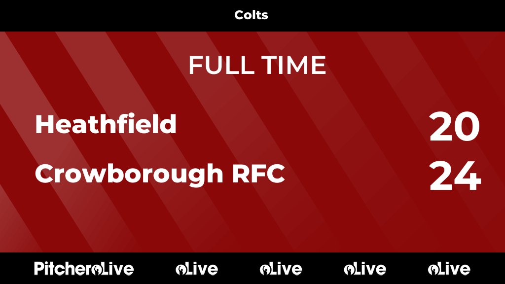 FULL TIME: Heathfield 20 - 24 Crowborough RFC
#crowsrugby #communityrugby #sussexrugby
crowboroughrugby.com/teams/137979/m…