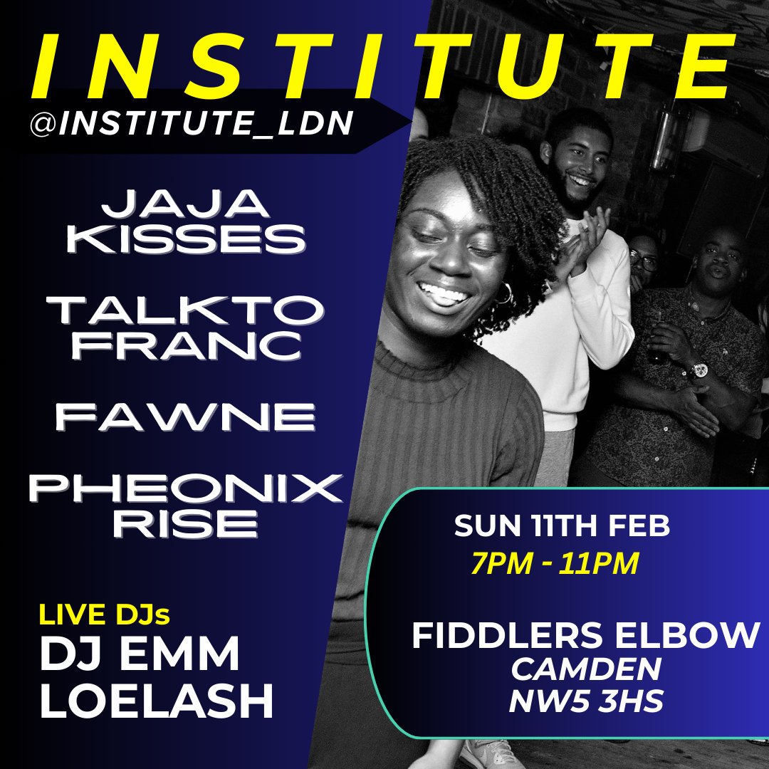 Institute_LDN's tweet photo. Welcome back to London's most inclusive performance space and dancefloor!

LIVE:

JAJA KISSES 

FAWNE

PHOENIX RISE

DJS:

DJ EMM

LOELASH

Limited Early Bird Tickets here:
https://t.co/B8VpuZRtnl https://t.co/g1HBDZgldz