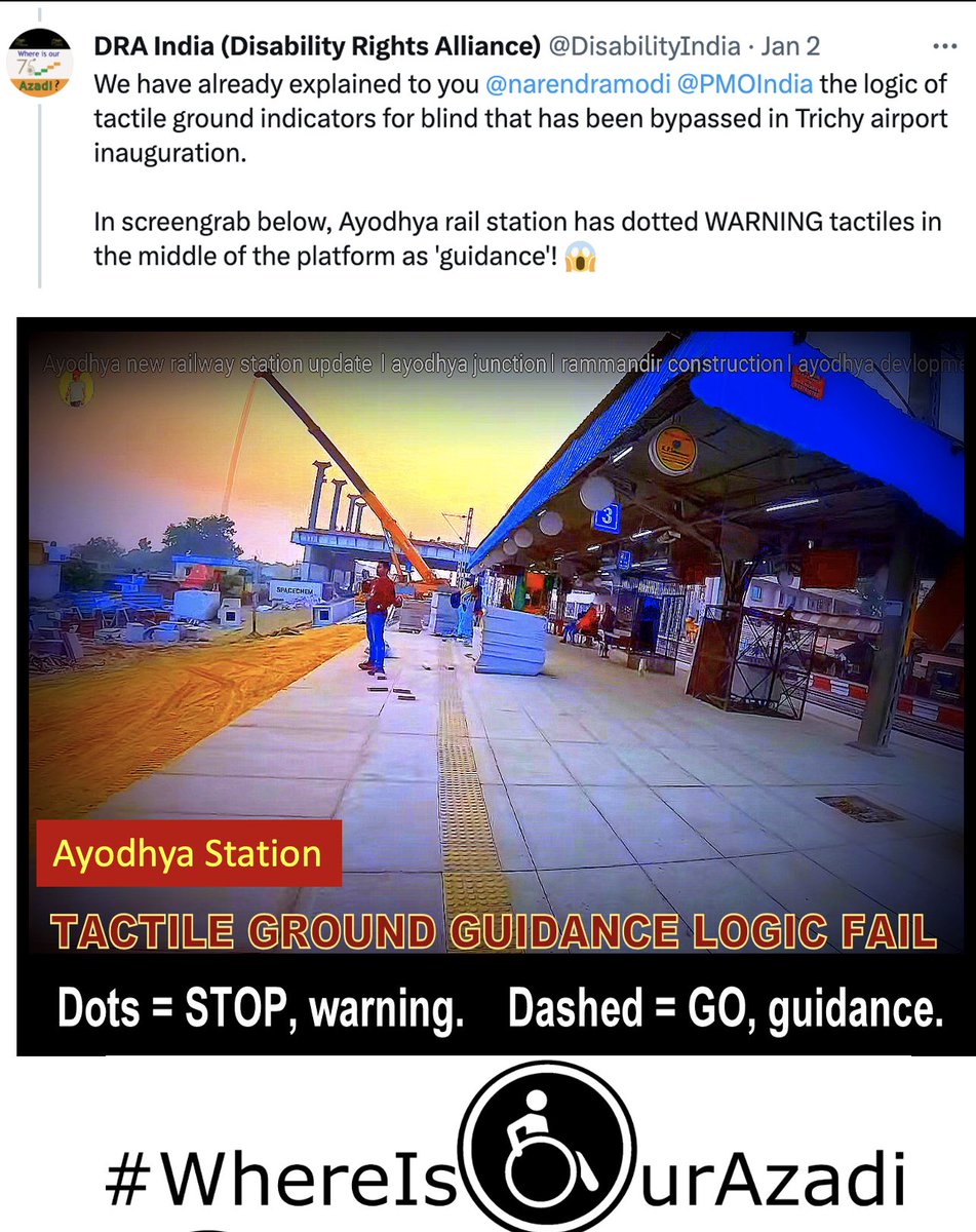 Ayodhya temple consecration: Missed opportunity to emphasise that #AccessMatters

Ram Rajya is possible only when everyone is included. Do we truly comprehend Lord Ram’s teachings if we exclude devotees with disabilities? 
I write for Indian Express

indianexpress.com/article/opinio… 1/