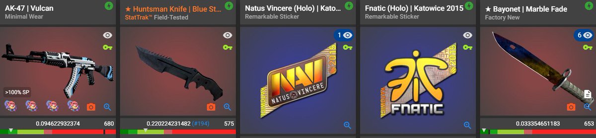 Looking to sell some skins, all of them are on csfloat. Dm me for offers or bargain on csfloat.
Rts are appreciated, thanks!
csfloat.com/stall/76561198…