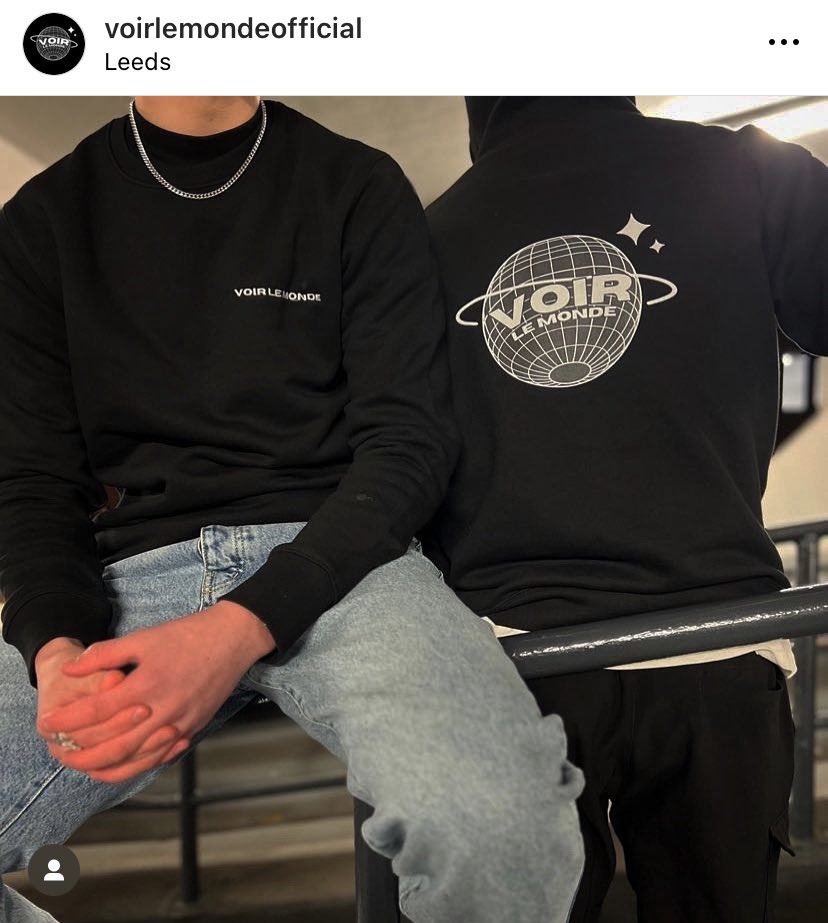 gemmacarlisle's tweet photo. Fresh NEW brand from my son &amp; co! @voirlemondeofficial go give them a follow on insta &amp; tik tok &amp; sign up to get discount off purchase! 🌍💫 https://t.co/zu81nH0Xr9