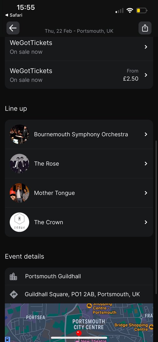 EStraykid's tweet photo. @PortsmouthGhall will the @TheRose_0803 be performing on 22nd February?  can’t seem to see it on your website but it is on Songkick? Could you please confirm 🙌🏽 https://t.co/6jhHPs9jmn