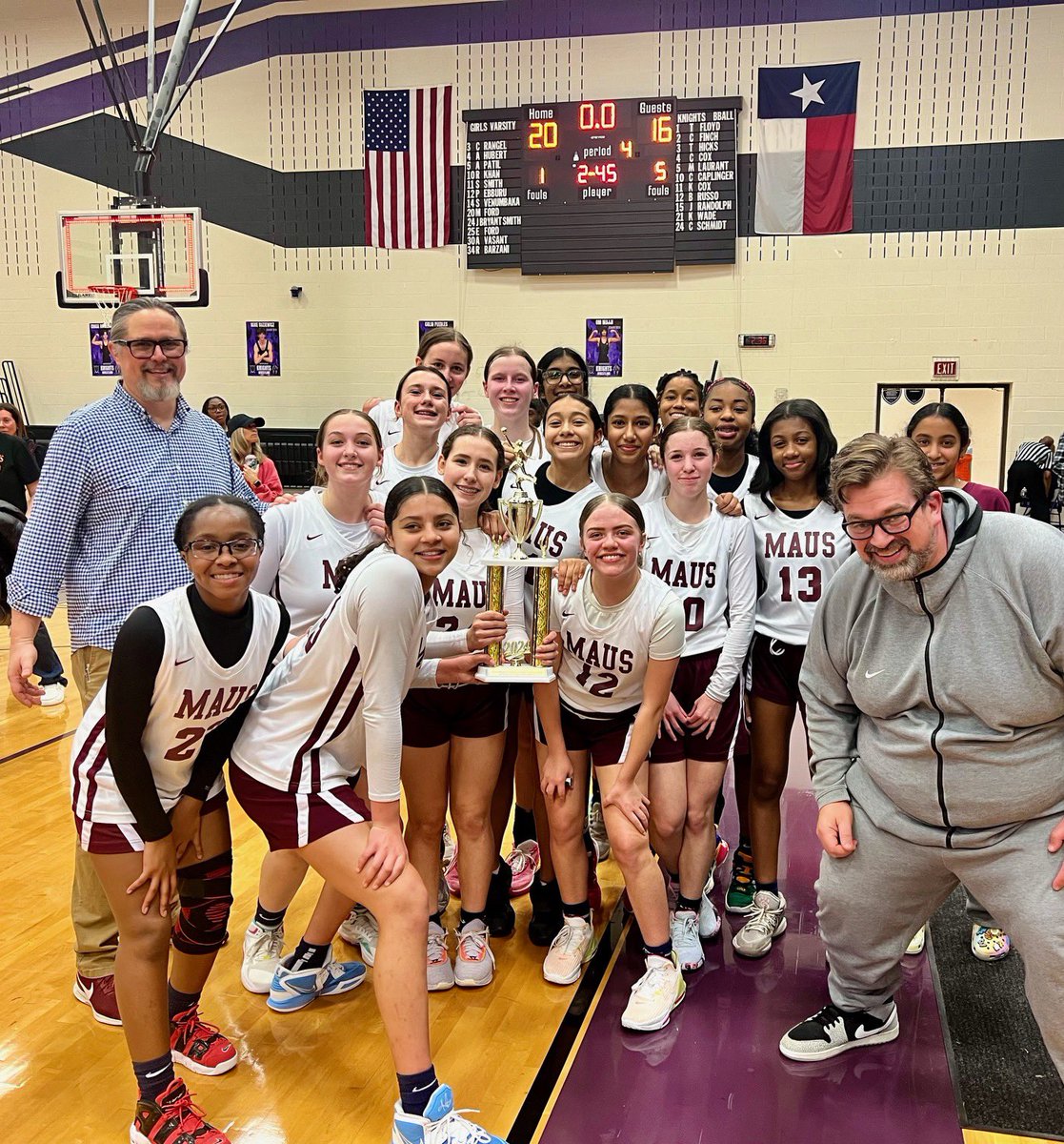 Friscoisdsports's tweet photo. Congratulations to the @friscoisd middle school basketball champions:
7th grade girls: Roach
7th grade boys: Nelson
8th grade girls: Maus
8th grade boys: Stafford
@MausMS @RoachRams @FISD_NelsonMS @StaffordSpartn https://t.co/XABSFNwQoI