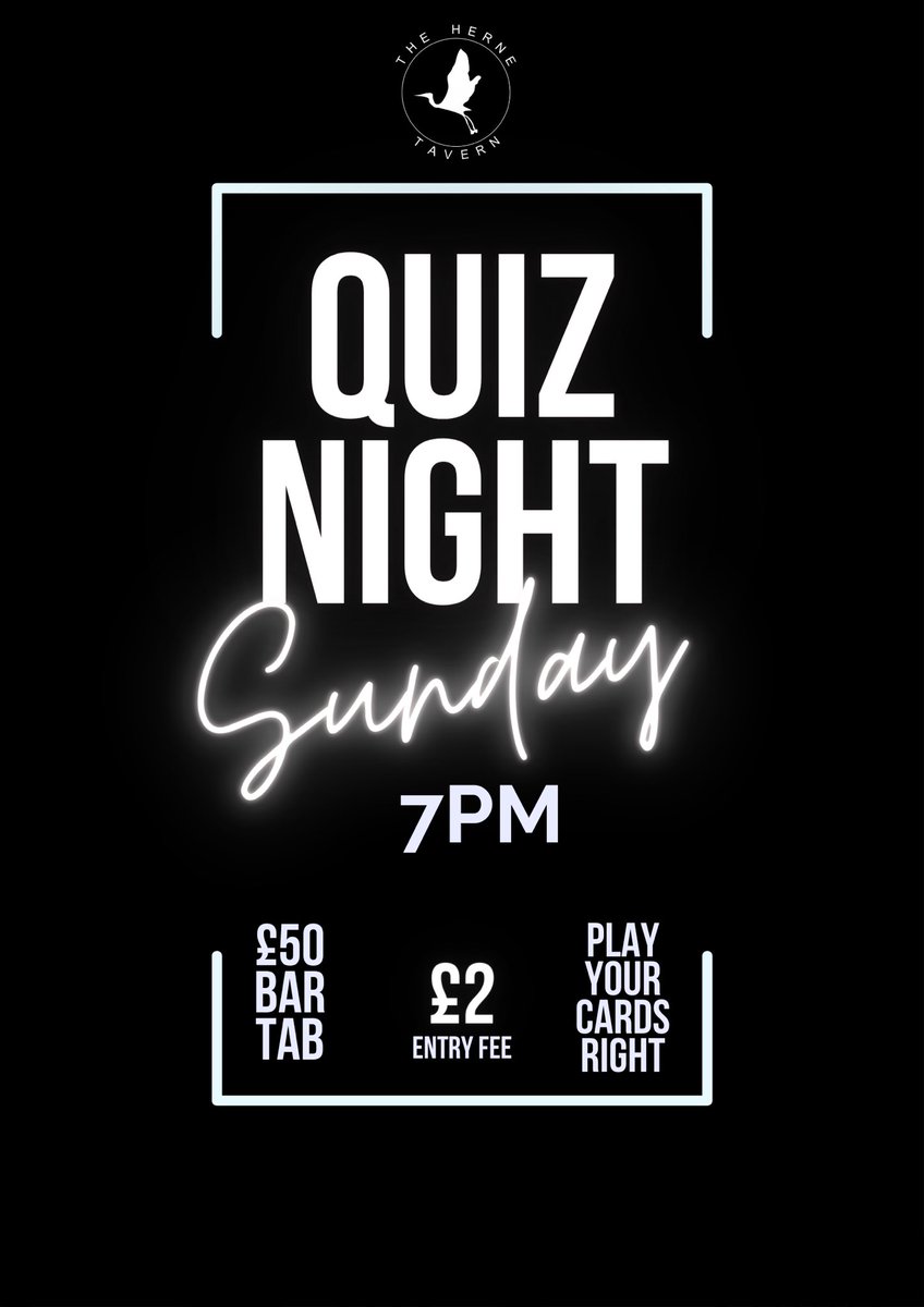Quiz Night at 7pm!!