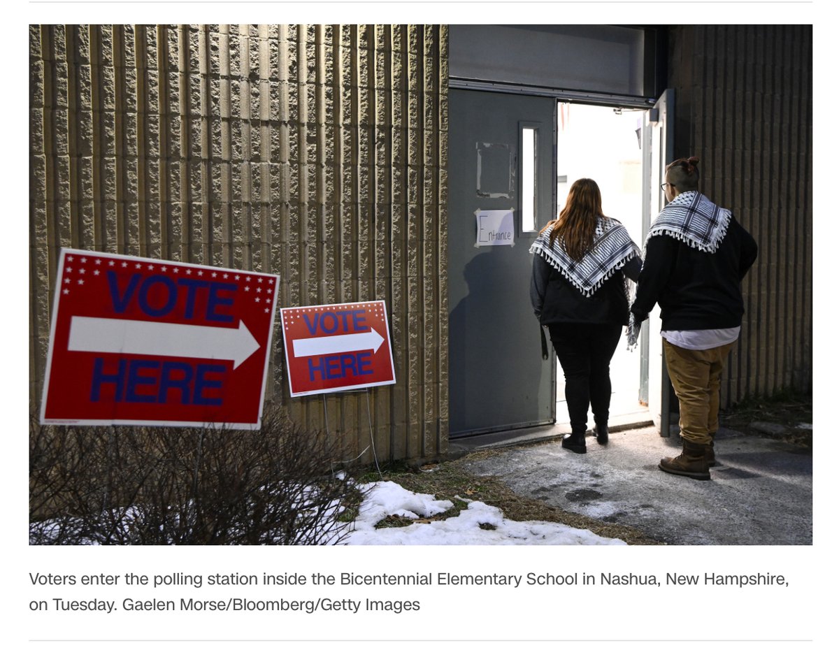 Who photographed #NewHampshirePrimary for Bloomberg? ➡️Boston-based Gaelen Morse (Class of ’20 Ohio University Photojournalism/Masters ➡️Morse’s photos widely published @politico + @CNN + @newrepublic + more @gmorsephoto @viscomohiou #Election2024 @ScrippsOU @ohiou @OHIOAlumni