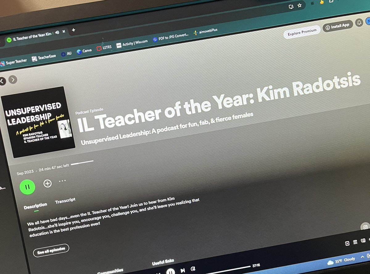 Full disclosure: I’m WAY behind on my favorite podcast <a href="/F4Leaders/">Unsupervised Leadership</a> but I’m super excited about this episode! Another guest from my neck of the woods. Yayyy! <a href="/SrtaRad/">Kim Radostits, NBCT</a> is THE BEST!