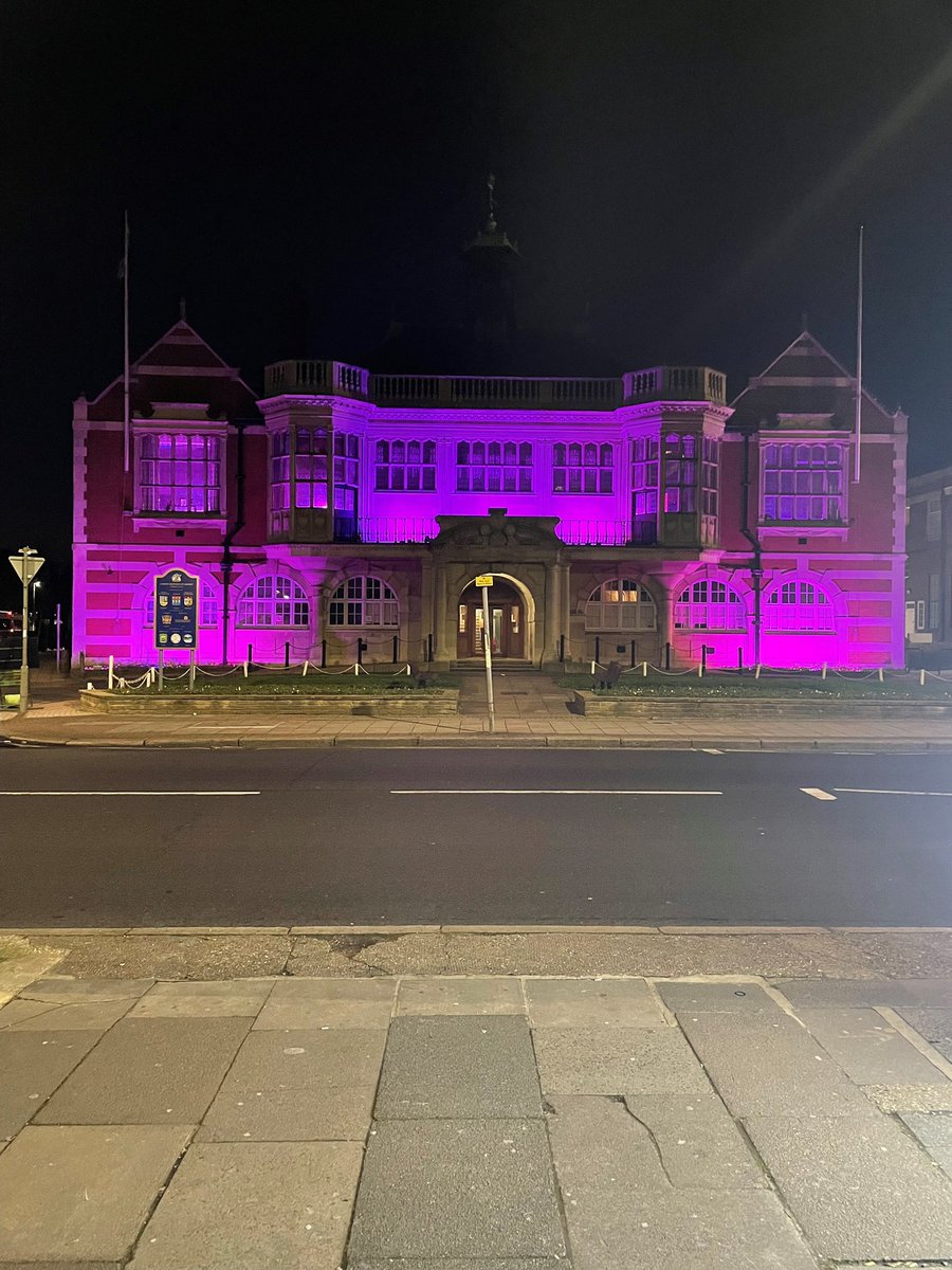 We lit up Hendon Town Hall in purple last night to mark #HolocaustMemorialDay, and we will be doing the same tonight. We remember all those who died and suffered in the Holocaust, and in all other genocides. #HolocaustMemorialDay2024