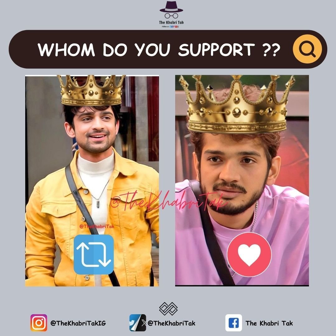 The top 2 of #BiggBoss17 🔥❤️ Whom do you support ?? - Retweet : #AbhishekKumar - Like : #MunawarFaruqui Comment - Your prediction #BB17 #BiggBoss