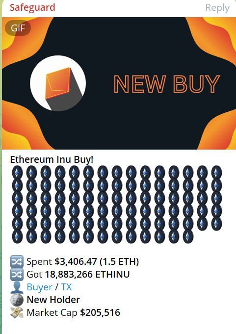 Ethereum Inu $ETHINU tweet media