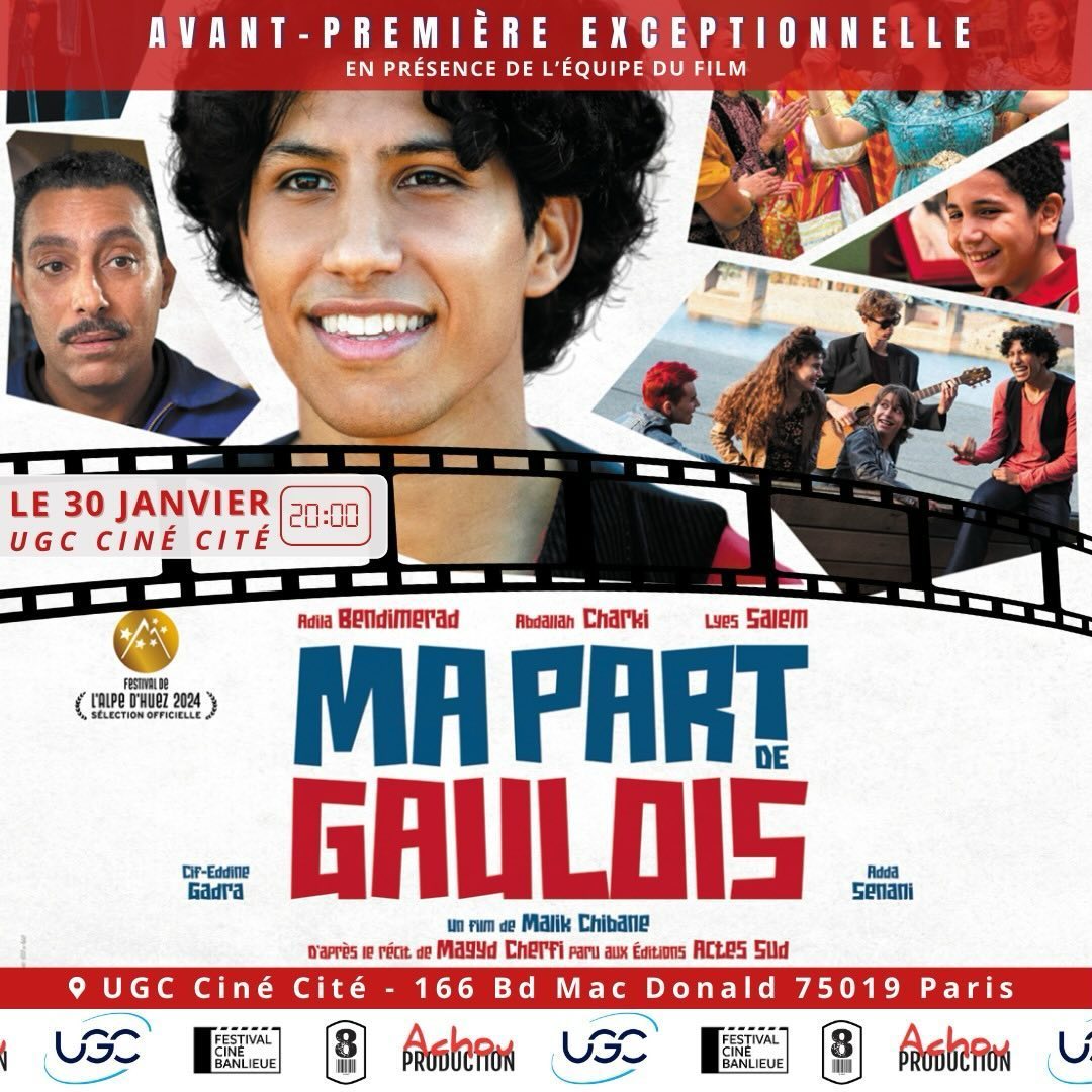 🇫🇷 PARIS - L'avant première de Ma part de gaulois, le film, Mardi 30 janvier à 20h à l'UGC Ciné Cité Paris 19 en présence de l'équipe du film ! organisé par <a href="/cinebanlieue/">Festivalcinebanlieue</a>, G-Huit, Achou Prod. Un moment magnfiique à venir! Les places sont disponibles ici :  ugc.fr/reservationSea…