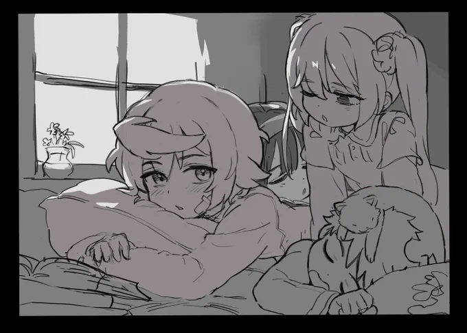 Kids at the shelter like cuddling up to Kuruna when it's bedtime.#princessblitz 