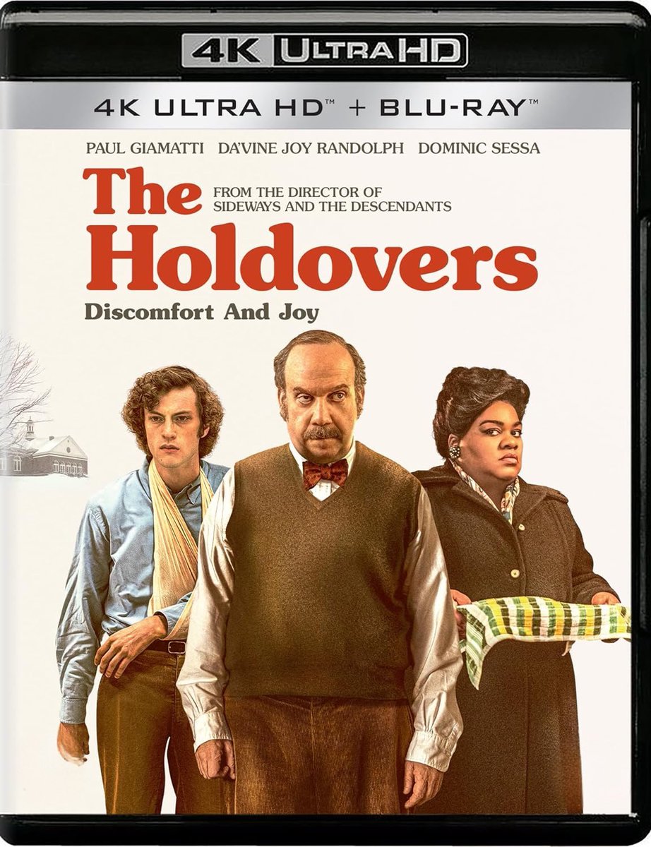 Coming to #4KUltraHD via 
Univeral later this year 

Director #AlexanderPayne 

Written by 
@DavidHemingson
 
Starring #PaulGiamatti and 
@carriepreston
 
The HoldOvers (2023) 

#TheHoldovers