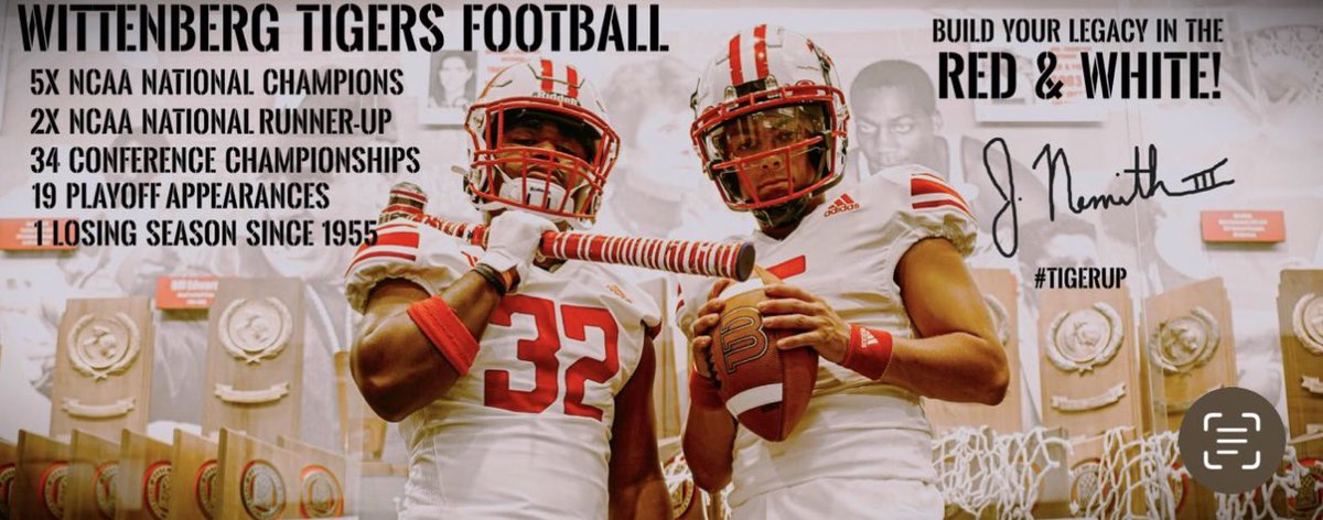 Just a huge thank you to <a href="/JoeNemith3/">CoachJoeNemith3</a> for having me on campus and giving me an opportunity to continue my academic and athletic career at <a href="/WittFootball/">Wittenberg Football</a> 🙏🏽Truly blessed #TIGERUP <a href="/BrookeBruinsFB/">Brooke Bruins Football</a>