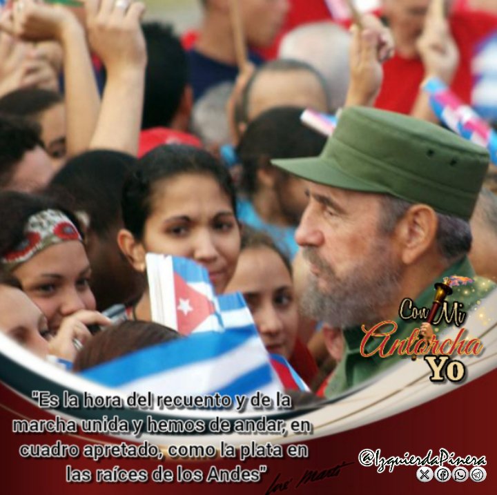 Nuestro invencible y líder de la revolución cubana Fidel Castro Ruz.
#YoMeQdo 
#FidelPorSimpre 
#FidelViveEntreNosotros 
@IzquierdaPinera 
#IzquierdaPinera 
#CubaporlaViva