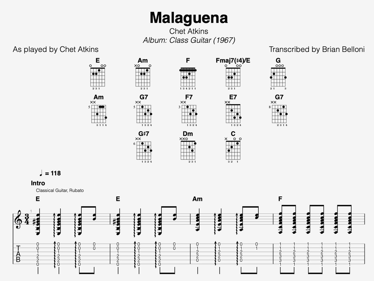 BrianBelloni's tweet image. Malaguena - Chet Atkins