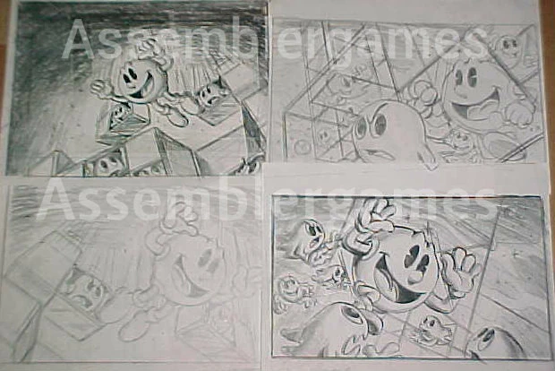 Early prototype art work of Pac-Attack.