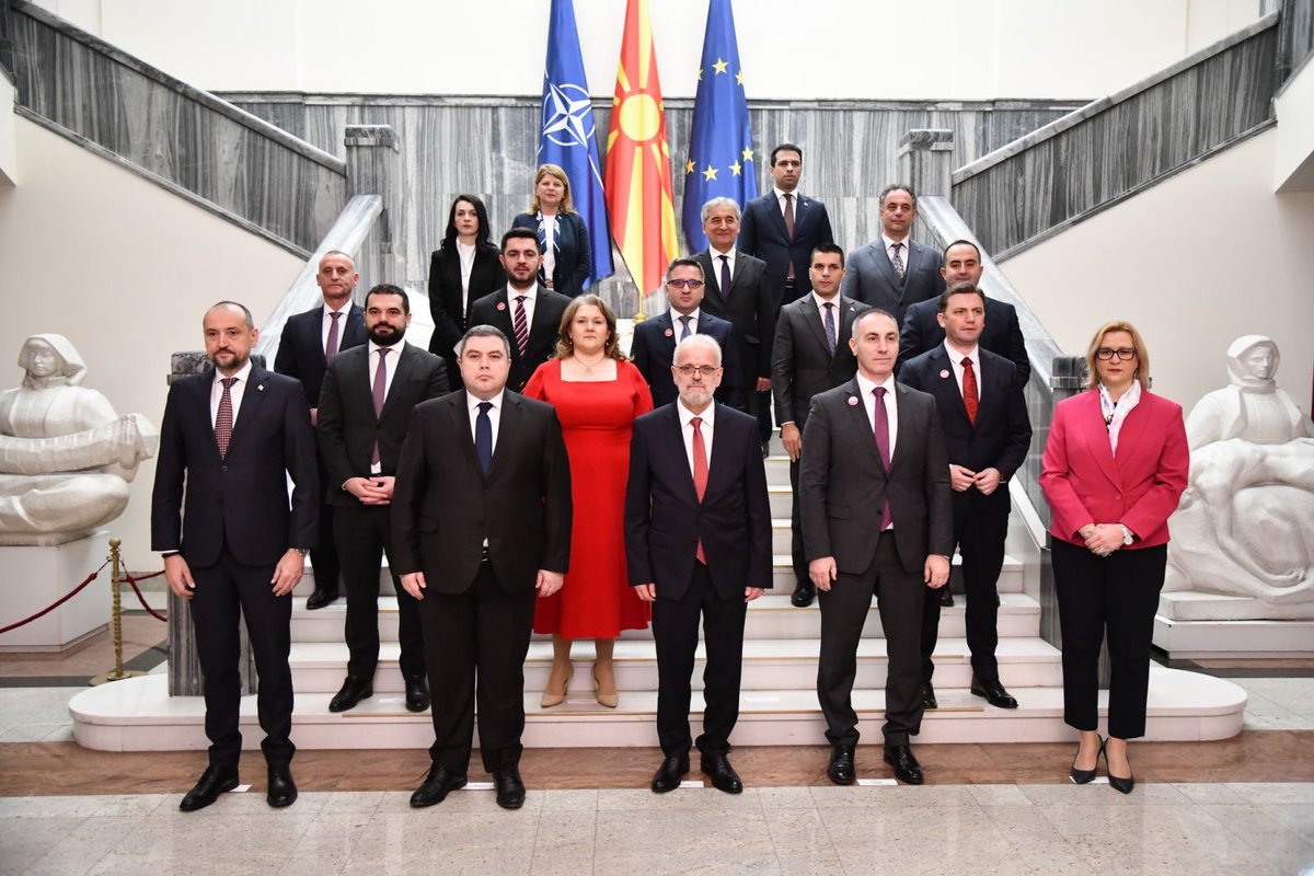 Meet the Government of 🇲🇰 headed by the First Albanian Prime Minister Talat Xhaferi, breaking all barriers and prejudices, strongly promoting equality and social cohesion, together working tirelessly for 🇪🇺