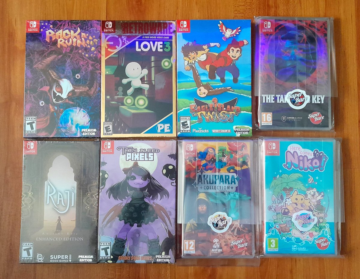 WilhelmGDL's tweet photo. Llegadas del mes de Enero 2024 📦
#NintendoSwitch
#switchcorps
#letgetphysical
@LimitedRunGames @PremiumEdition1
@SuperRareGames
@VideoGamesPlus_ https://t.co/cPJjPWFrRx