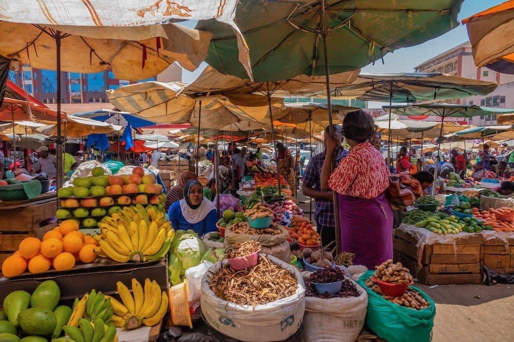 Best mild climate in Uganda?

Where in Uganda has the best climate while also taking into account cost of living?

Other important factors would be space and land, safety, access to health care, diversity, variety of food and groceries.