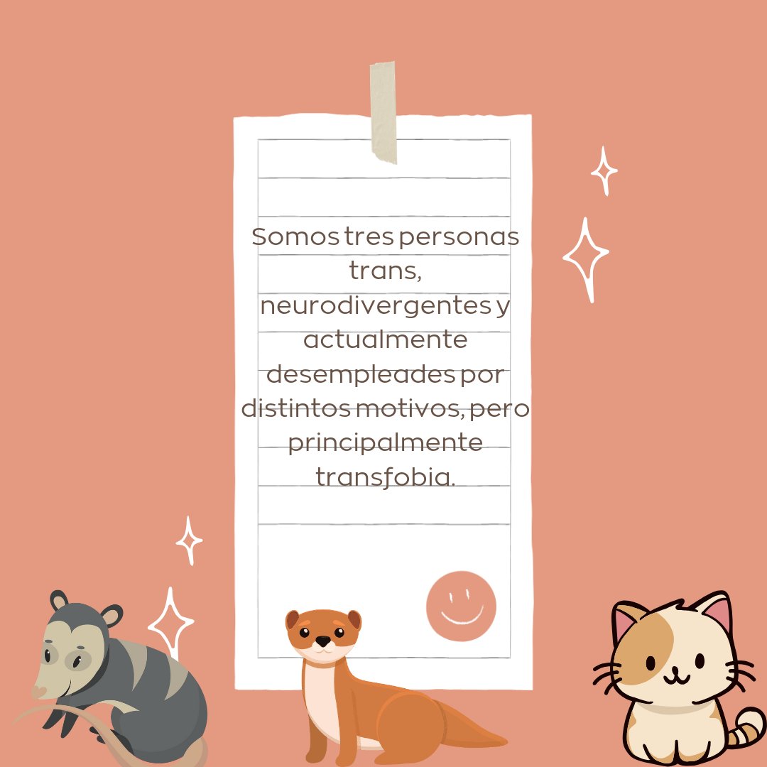 AylaDiSa's tweet photo. Hoy sí nos sabremos la de pedir ayuda porque ser tres personas trans desempleades fue particularmente duro estos meses. 
Si está en sus posibilidades apoyarnos económicamente para completar la renta este mes, se los agradeceremos eternamente ❤️ https://t.co/bpwgLWfnmo