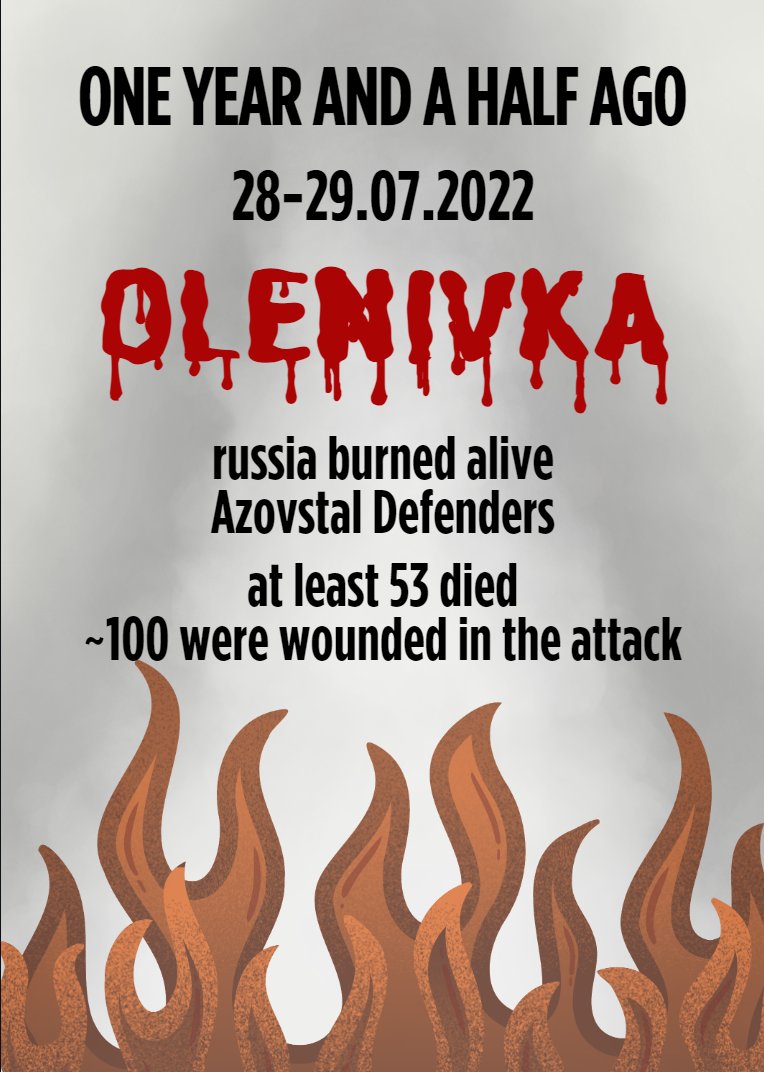 No investigation. No punishment. No access to the POWs. No exchange of the wounded POWs. 1600 defenders are still in captivity today. Every day in russian captivity means torture, starvation, another Olenivka massacre waiting to happen. Free Azovstal Defenders! Make russia pay!