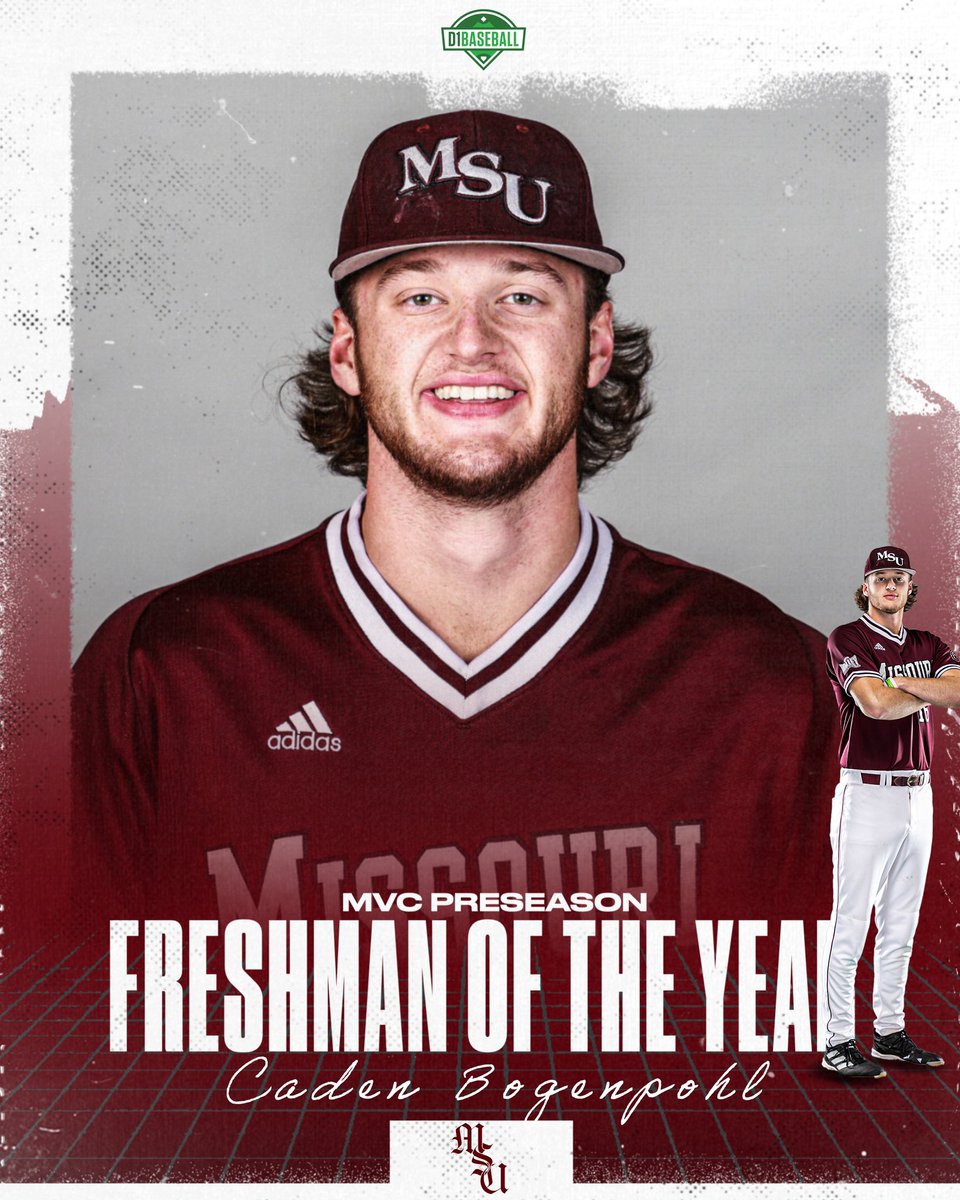 D1Baseball Preseason <a href="/MVCsports/">Missouri Valley Conference</a> Awards 🫡

Player of the Year- <a href="/ZackStewart25/">Zack Stewart</a> 
Pitcher of the Year- @BrandtThompson4 
Freshman of the Year- <a href="/BogenpohlCaden/">Caden Bogenpohl</a> 

📰:bit.ly/4bfCKXB | <a href="/d1baseball/">D1Baseball</a>