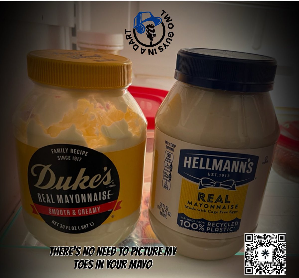 Mitch & Bobby (@twoguysinadart) on Twitter photo There’s no need to Picture my Toes in your Mayo
On this episode we break down the payment plan you didn’t know you needed, predict the NFC/AFC showdowns, and blind react to the best creamy sauce for all your salads. #twoguysinadart There’s no need to Picture my Toes in your Mayo
On this episode we break down the payment plan you didn’t know you needed, predict the NFC/AFC showdowns, and blind react to the best creamy sauce for all your salads. #twoguysinadart