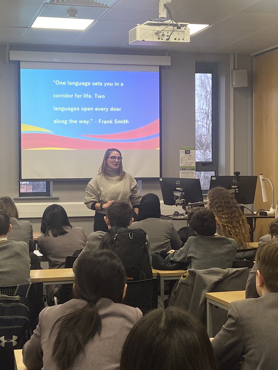 MissYorkeMFL's tweet photo. Thank you so much to Marta at @LanguagesUoC @uochester for providing a fantastic day for our Year 9 Spanish students - they enjoyed the whole day and we can’t wait to come back for more! @NorthLivAcademy https://t.co/B9Dz2yZRUe