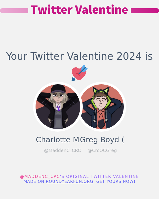 Charlotte Madden (CRC fan OCS) tweet media