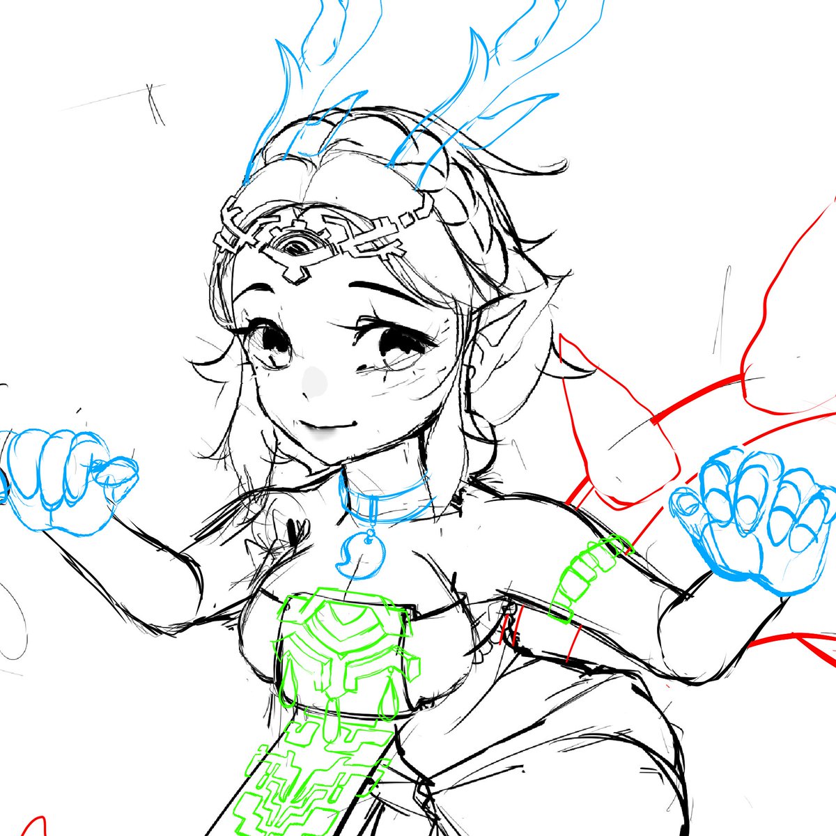IvolIsa_'s tweet image. Small preview of the first drawing of the year of the dragon!
#Zelda