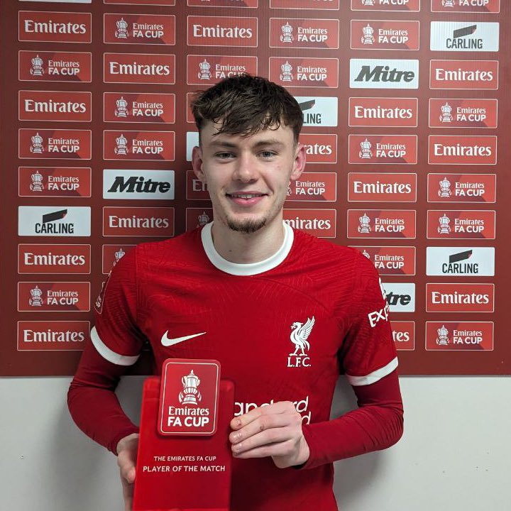 Your @emirates Player of the Match from @LFC’s win was Conor Bradley 👏 #EmiratesFACup