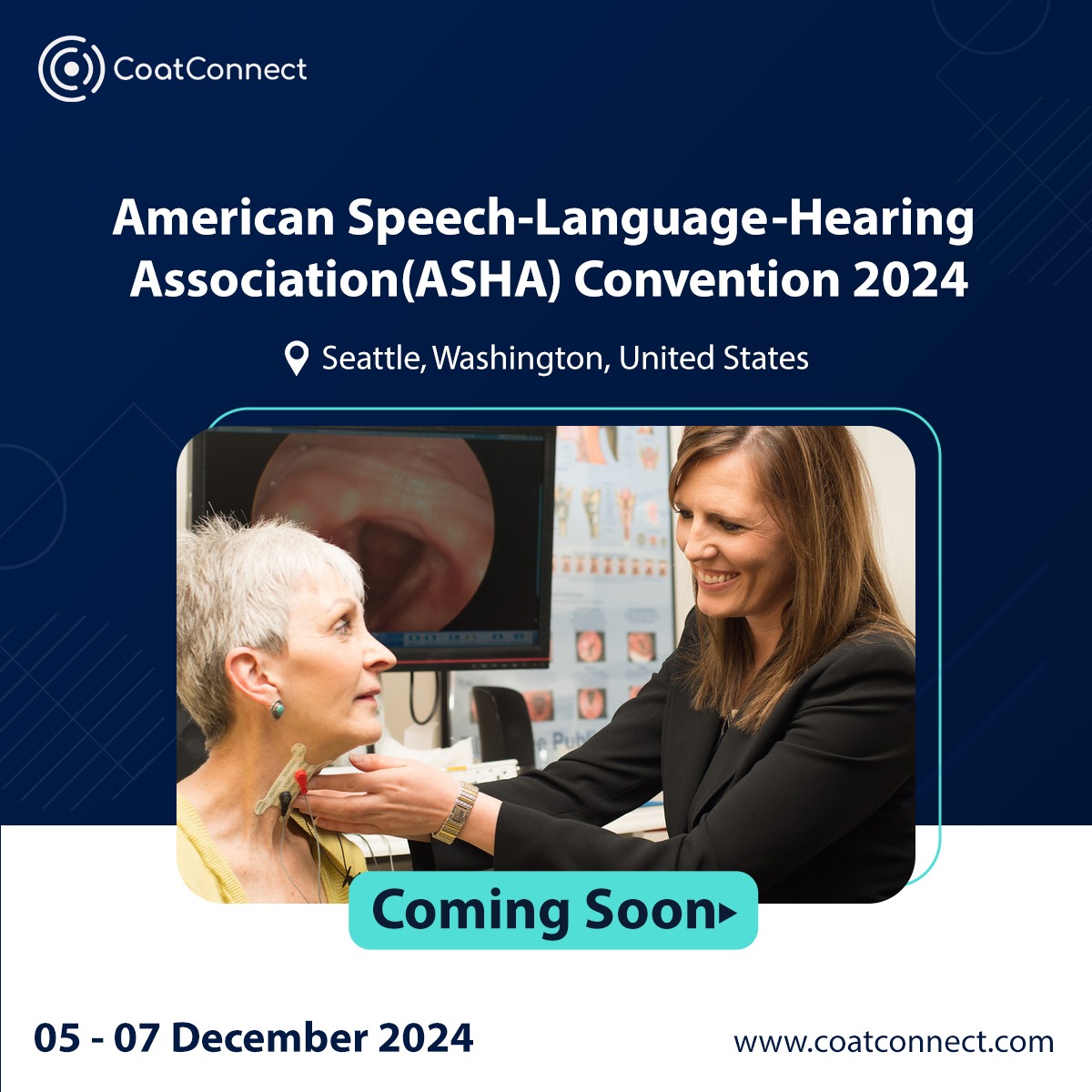 CoatConnect's tweet photo. Happening later this year! 
Mark your calendars!
Don’t miss this once a year opportunity to learn about the latest research, clinical skills and techniques and new products. The ASHA Convention!
Coming soon! https://t.co/O3Rha7LOew
#CME #healthcare #medical https://t.co/Cn5g0LDyIO