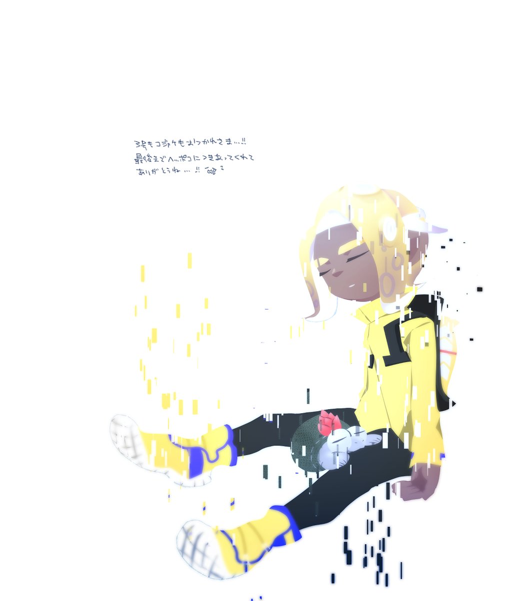 インクリング ,イカボーイ(スプラトゥーン) 「逆バニーと、オルタナ全制覇記念に描いたやつ」|カエルのイラスト