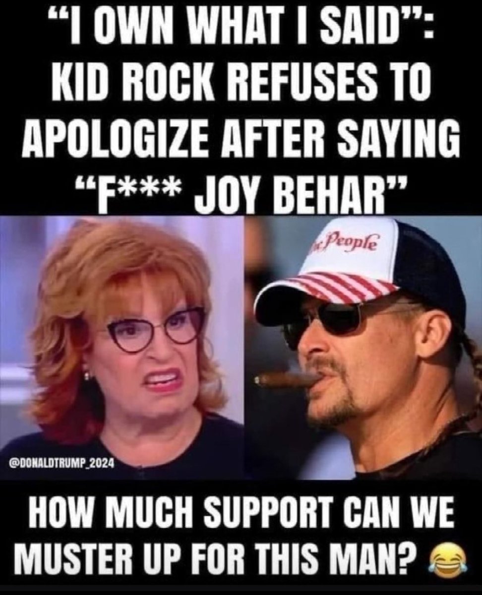 Kid Rock “I own what I said”
👊🏻