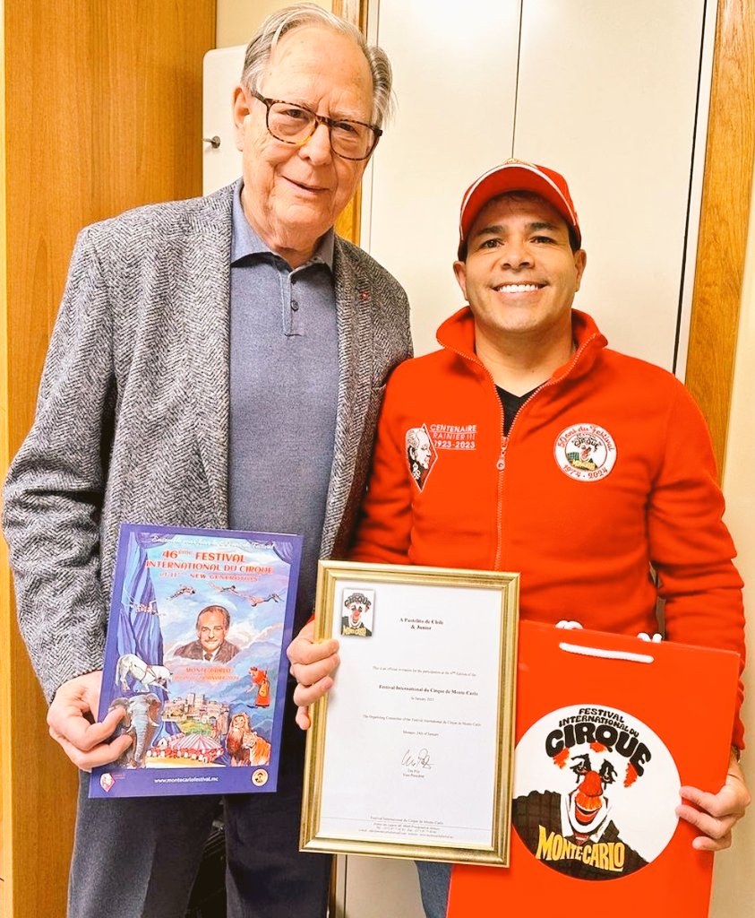 CircoPastelito's tweet photo. Pastelito de Chile y su Hijo Junior Nominados a participar en el Festival Internacional de Circo de Montecarlo https://t.co/KZPlN30RoT