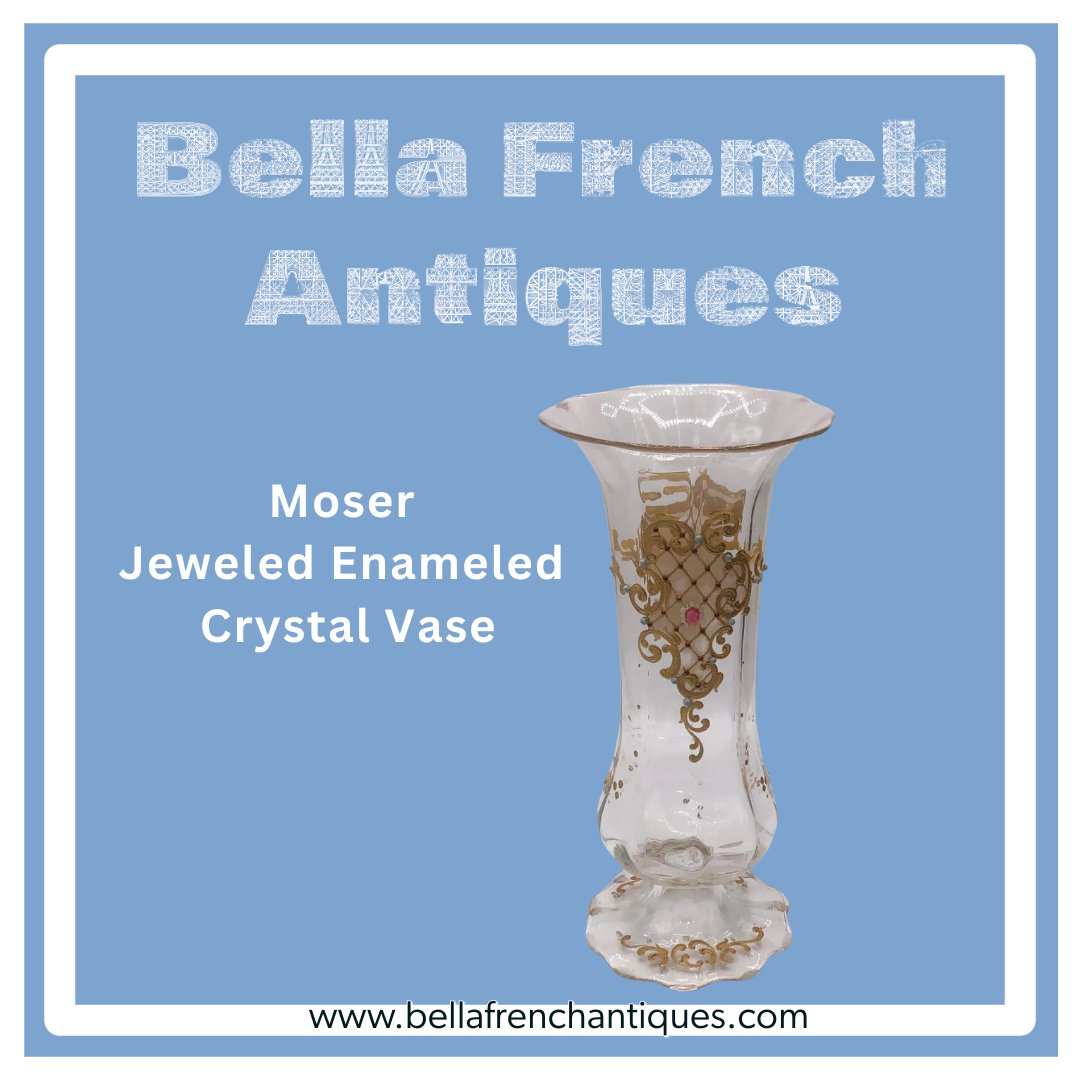 Moser Jeweled Enameled Crystal Vase

l8r.it/fFeA

#bellafrenchantiques #antiquevase #moservase #bohemianglassvase #enameledvase #crystalvase #antiquecrystalvase #homedecor #shopdallas #dallasluxury #foundandchairished